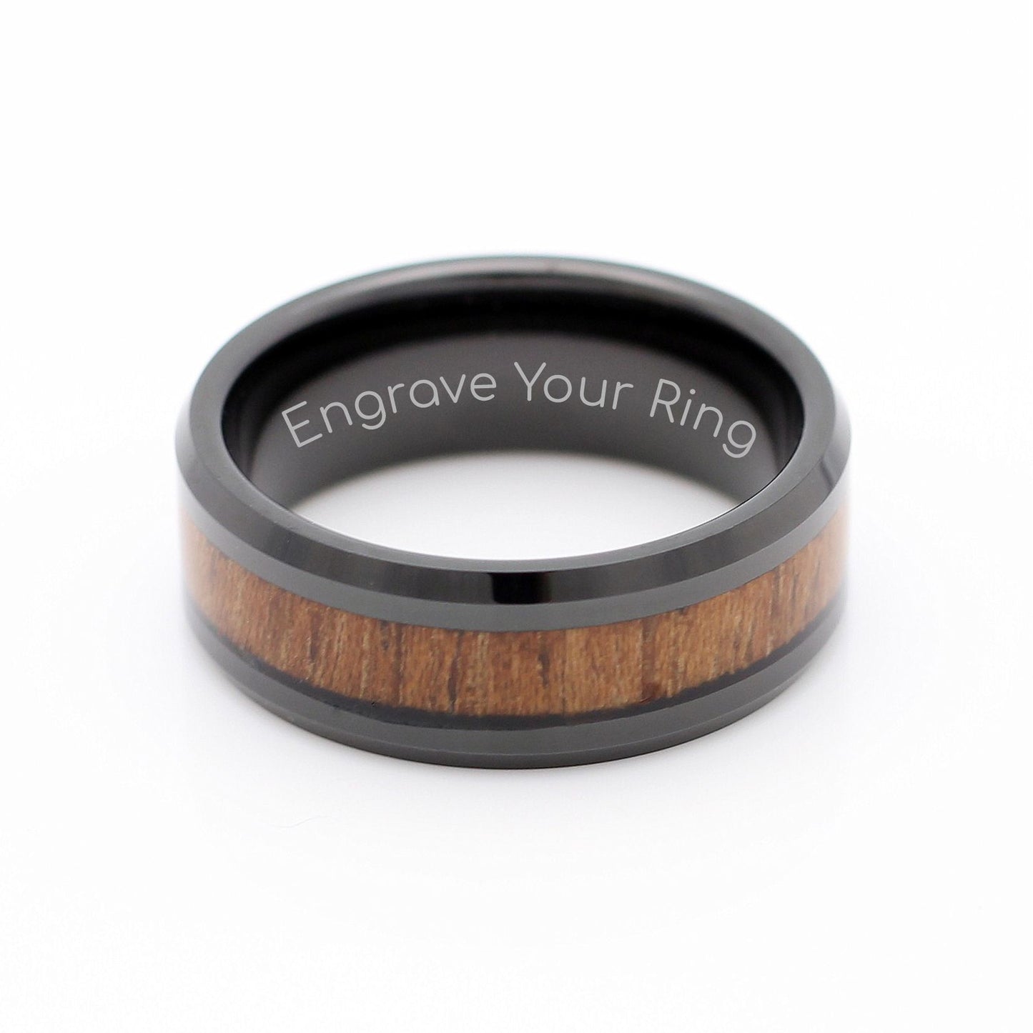 Carbide Ring Black Wood