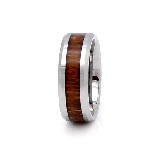 Carbide Ring Silver Wood