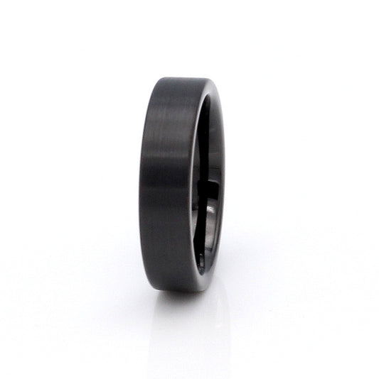 Portland Ring Mens Tungsten Band 6mm Matte Black. Best tungsten rings in South Africa. Fast shipping available nationwide. Slimline fit.