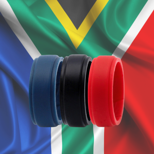 SA FLAG SPECIAL COMBO Mens Breathable Silicone Ring 8mm 3-Pack