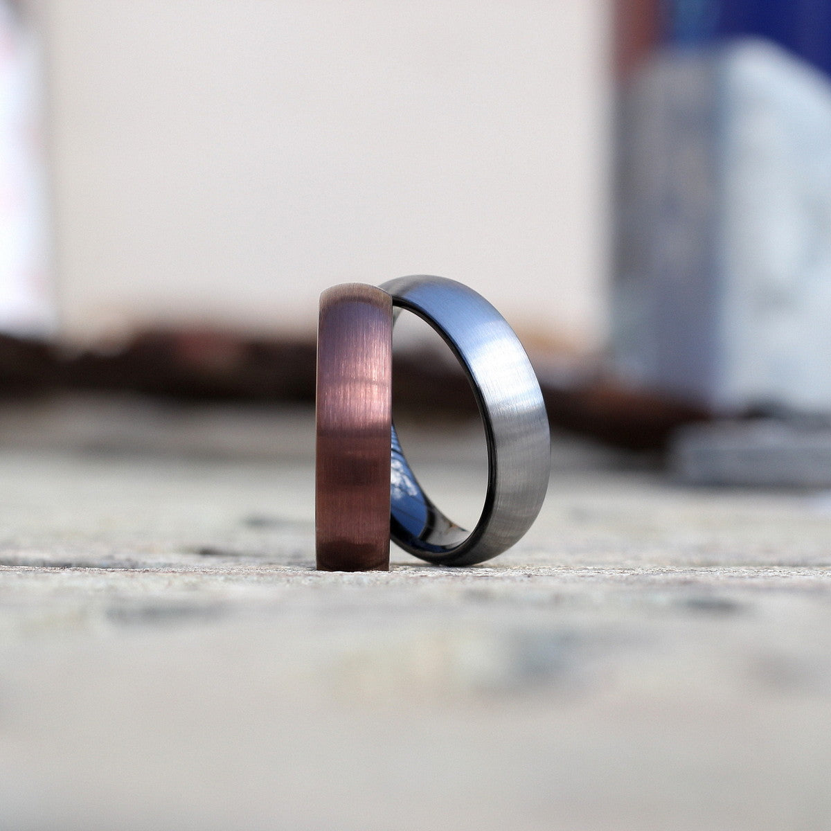 Athens 6mm Tungsten Carbide Ring Brushed Bronze