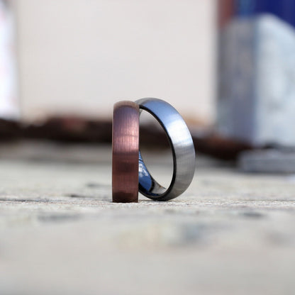 Athens 6mm Tungsten Carbide Ring Brushed Bronze