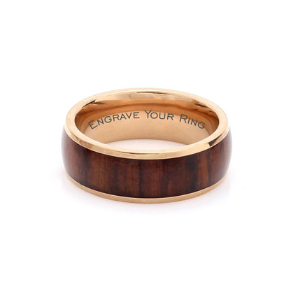 Casablanca Ring Rose Gold Wood 