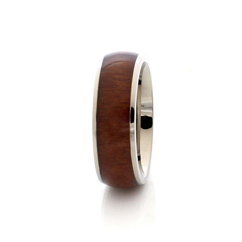 Harare Silver Wood Ring Titanium Ring Silver Wood Urban Rings SA