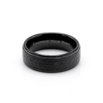 Helsinki Black Hammered Ring