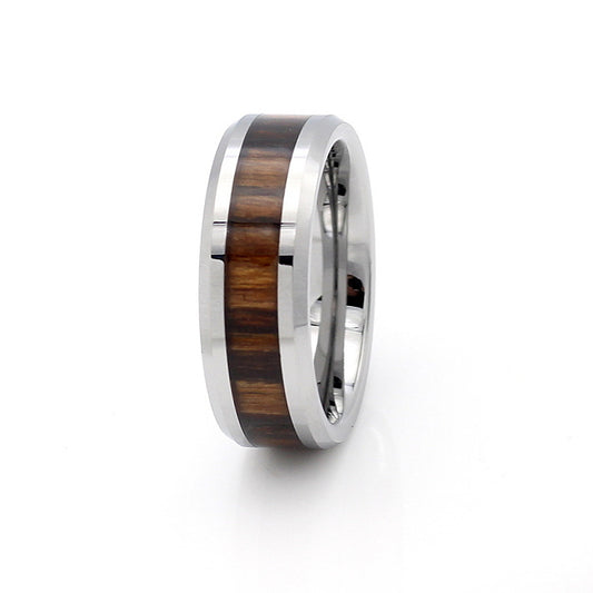 Nairobi 8mm Tungsten Carbide Ring Whiskey Wood