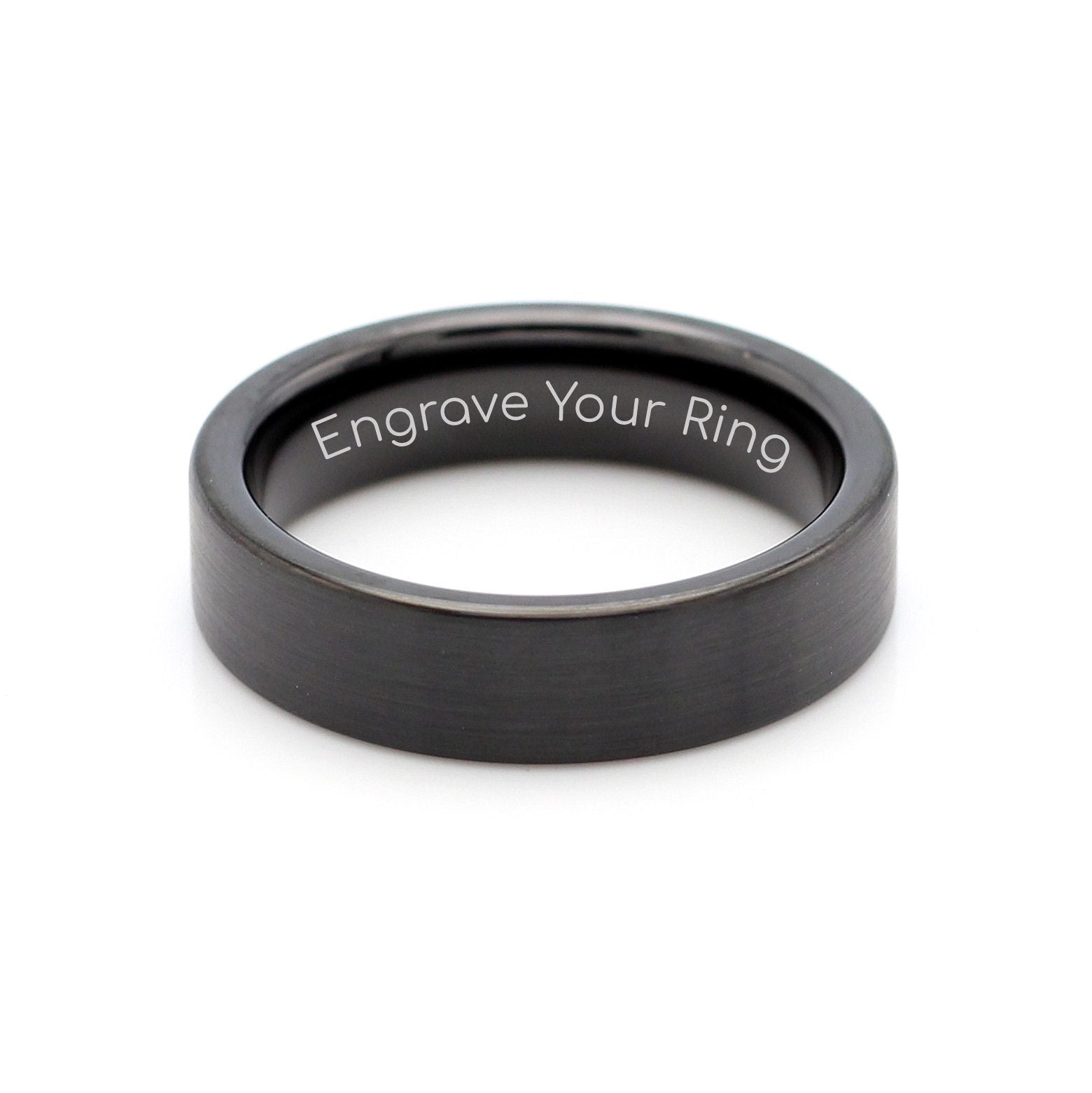 6 Ring Black And Red|tigrade Ceramic Wedding Band - Unisex 4/6/8mm Matte  Black Rings