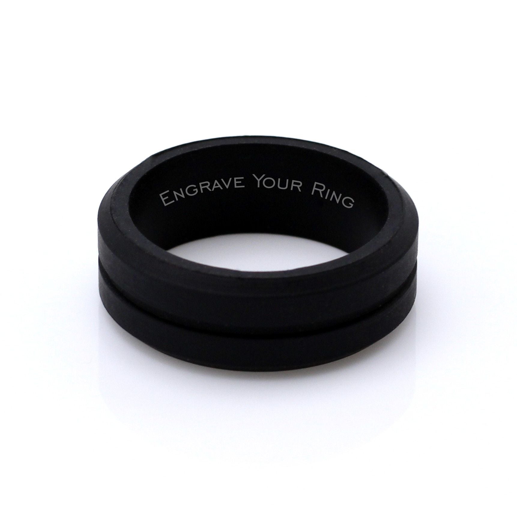 Black Mens Silicone Band