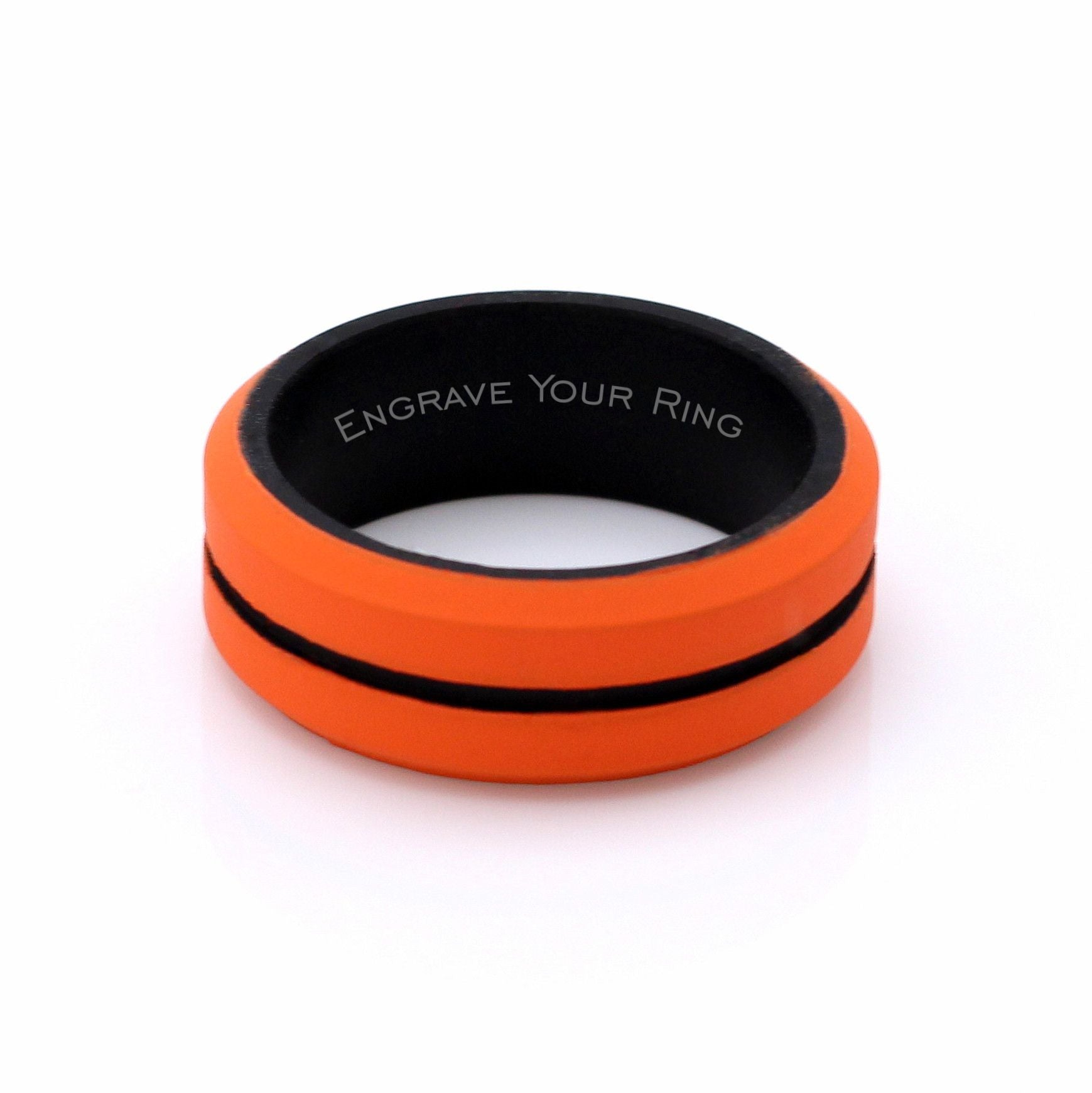 Orannge Grooved Silicone Band