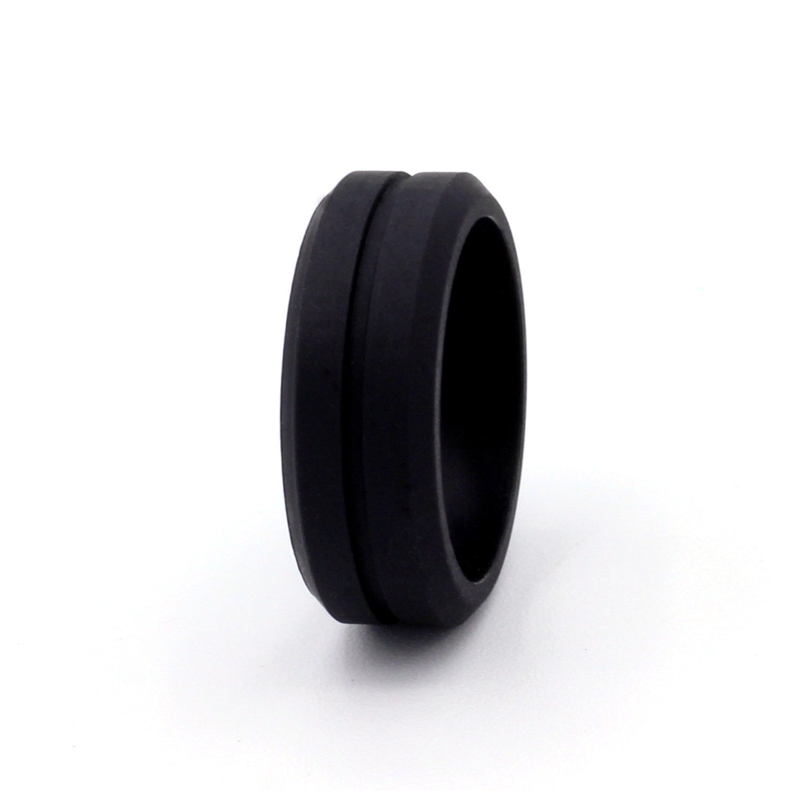 Black Mens Silicone Band