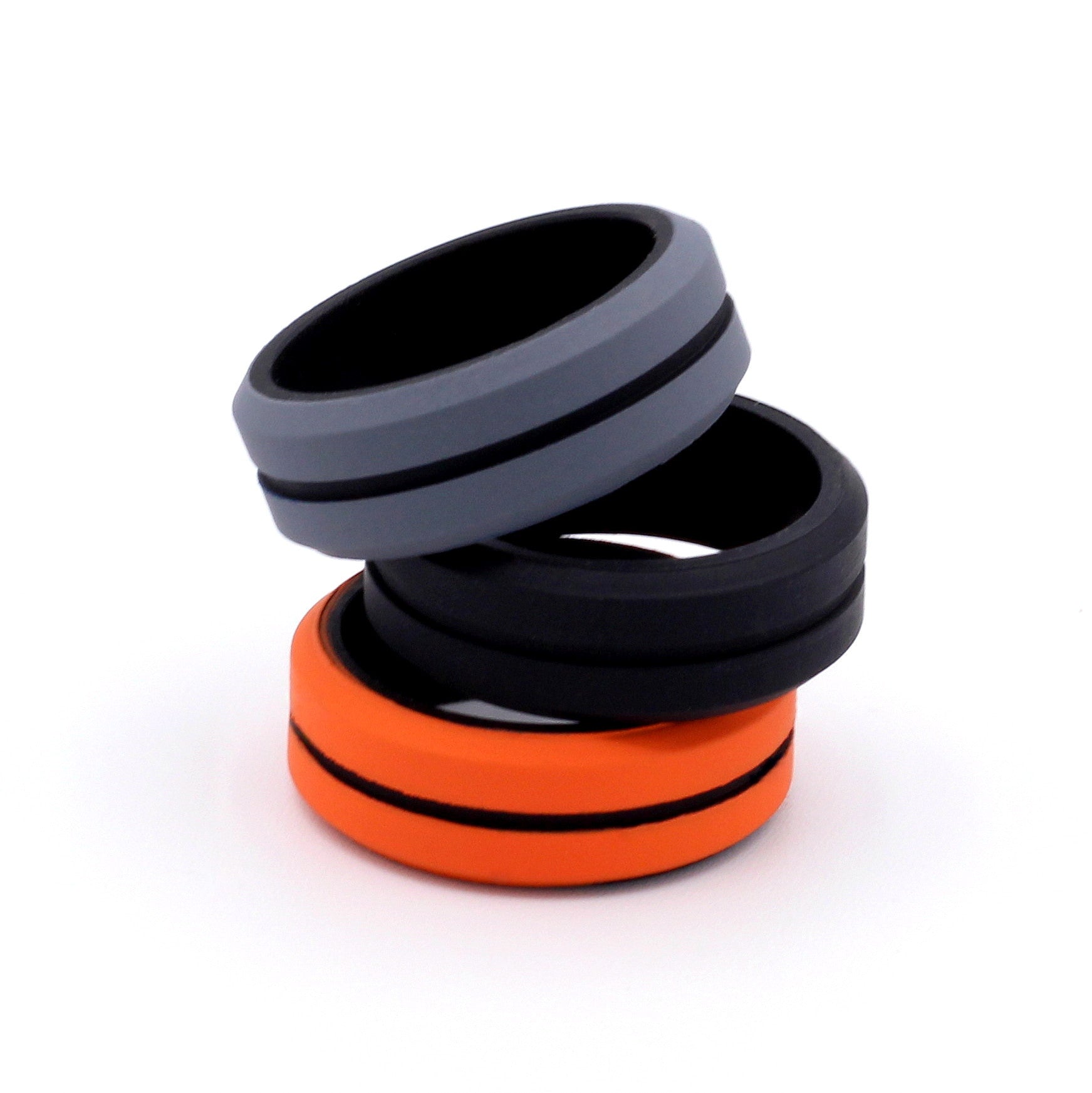 Orannge Grooved Silicone Band