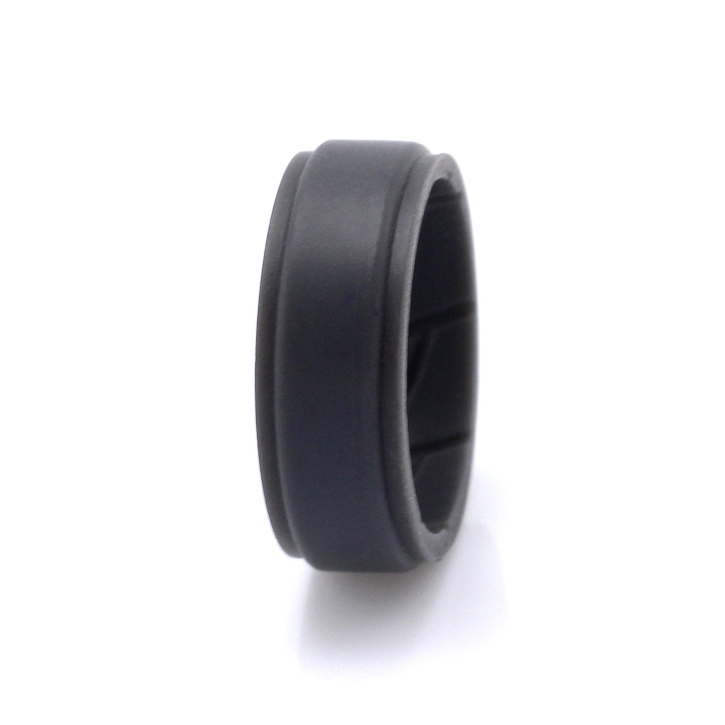 Melbourne Ring GREY Mens Breathable Silicone Band 8mm