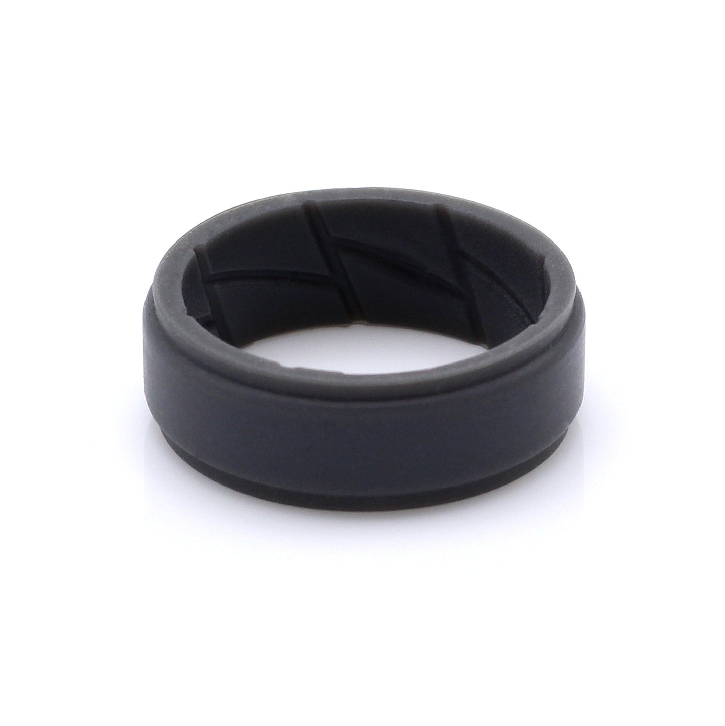 Melbourne Ring GREY Mens Breathable Silicone Band 8mm