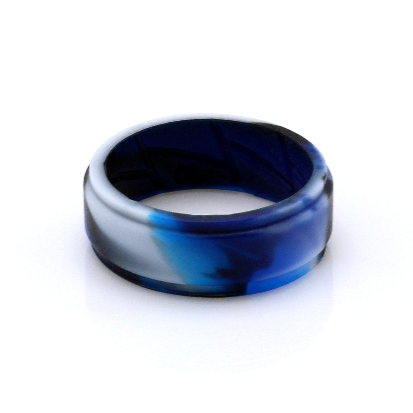 Melbourne Ring MARBLE Mens Breathable Silicone Band 8mm