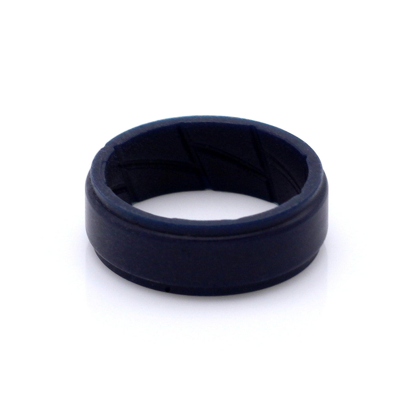 Melbourne Ring NAVY Mens Breathable Silicone Band 8mm