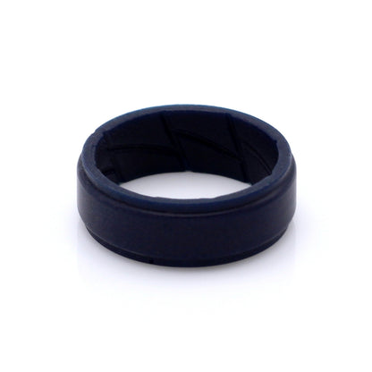 Melbourne Ring NAVY Mens Breathable Silicone Band 8mm