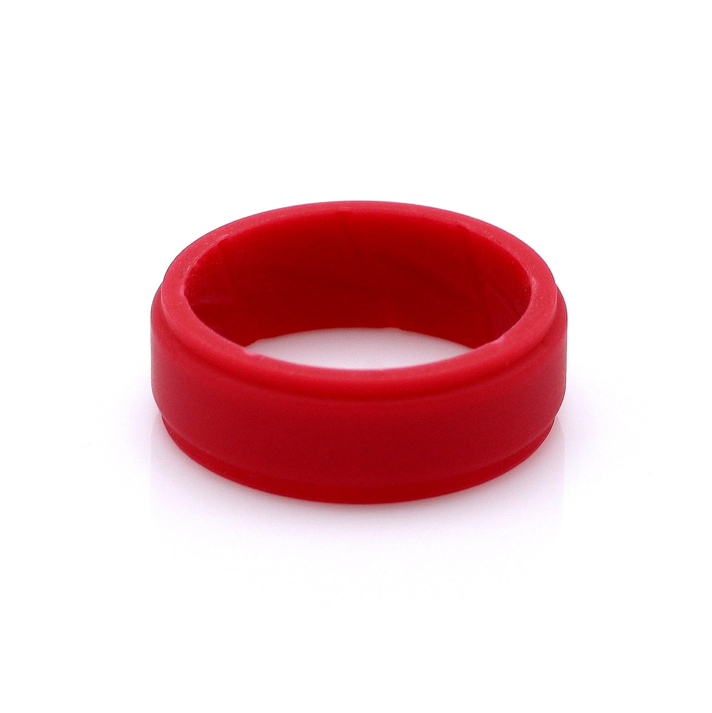 Melbourne Ring RED Mens Breathable Silicone Band 8mm