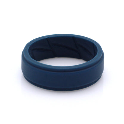 Melbourne Ring TEAL Mens Breathable Silicone Band 8mm