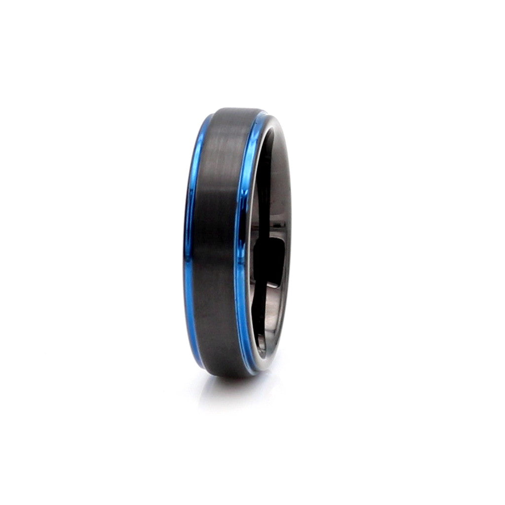 Black Blue Edge Ring