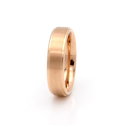 Tokyo Ring Titanium Band 6mm Rose Gold.