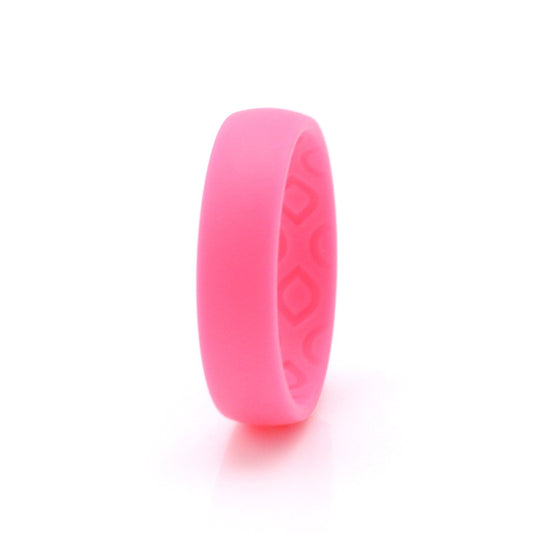 Waikiki PINK Ladies Grooved Silicone Band 5.5mm