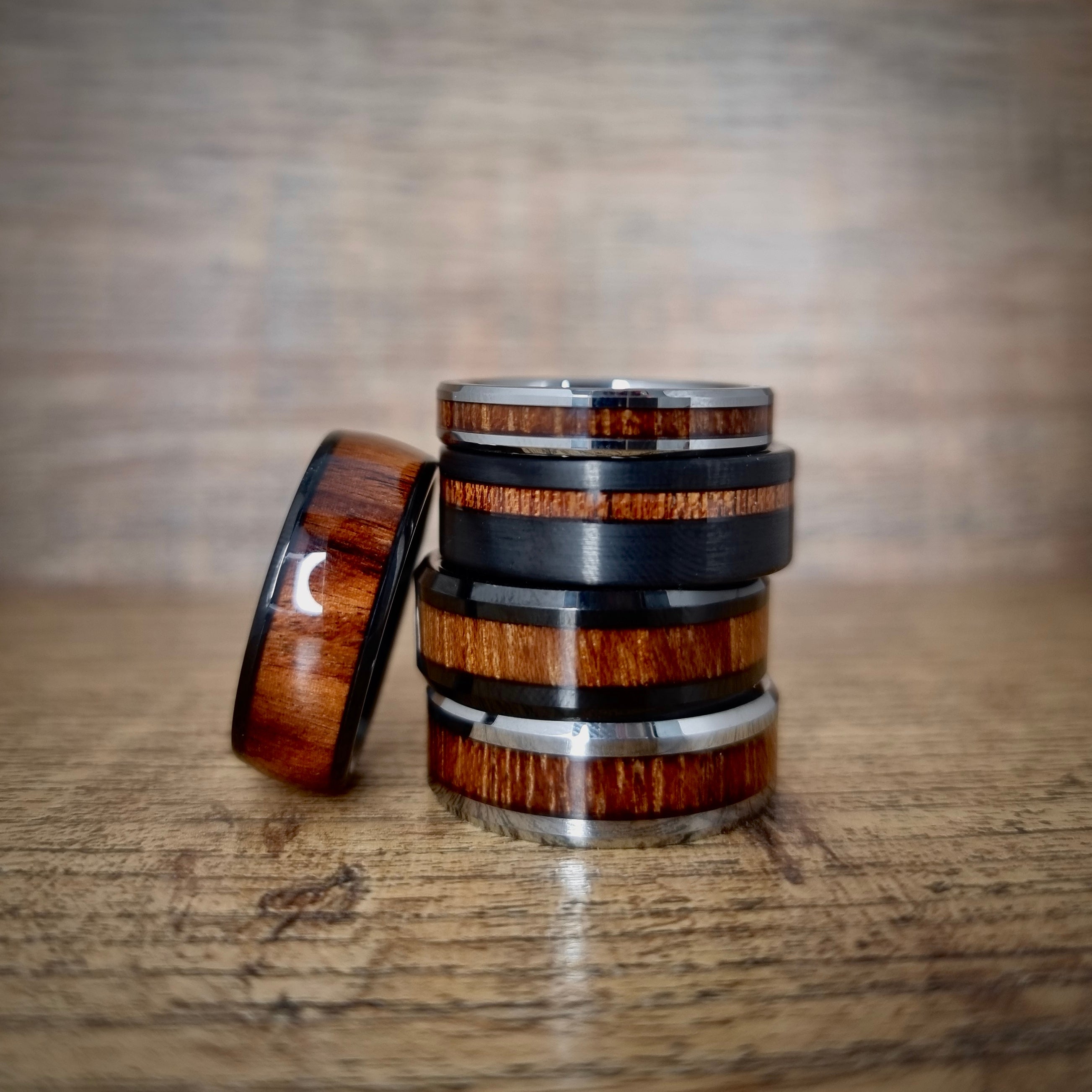 Titanium deals wood ring